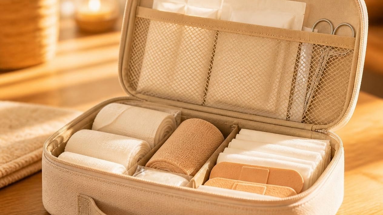 trousse de premiers secours ouverte